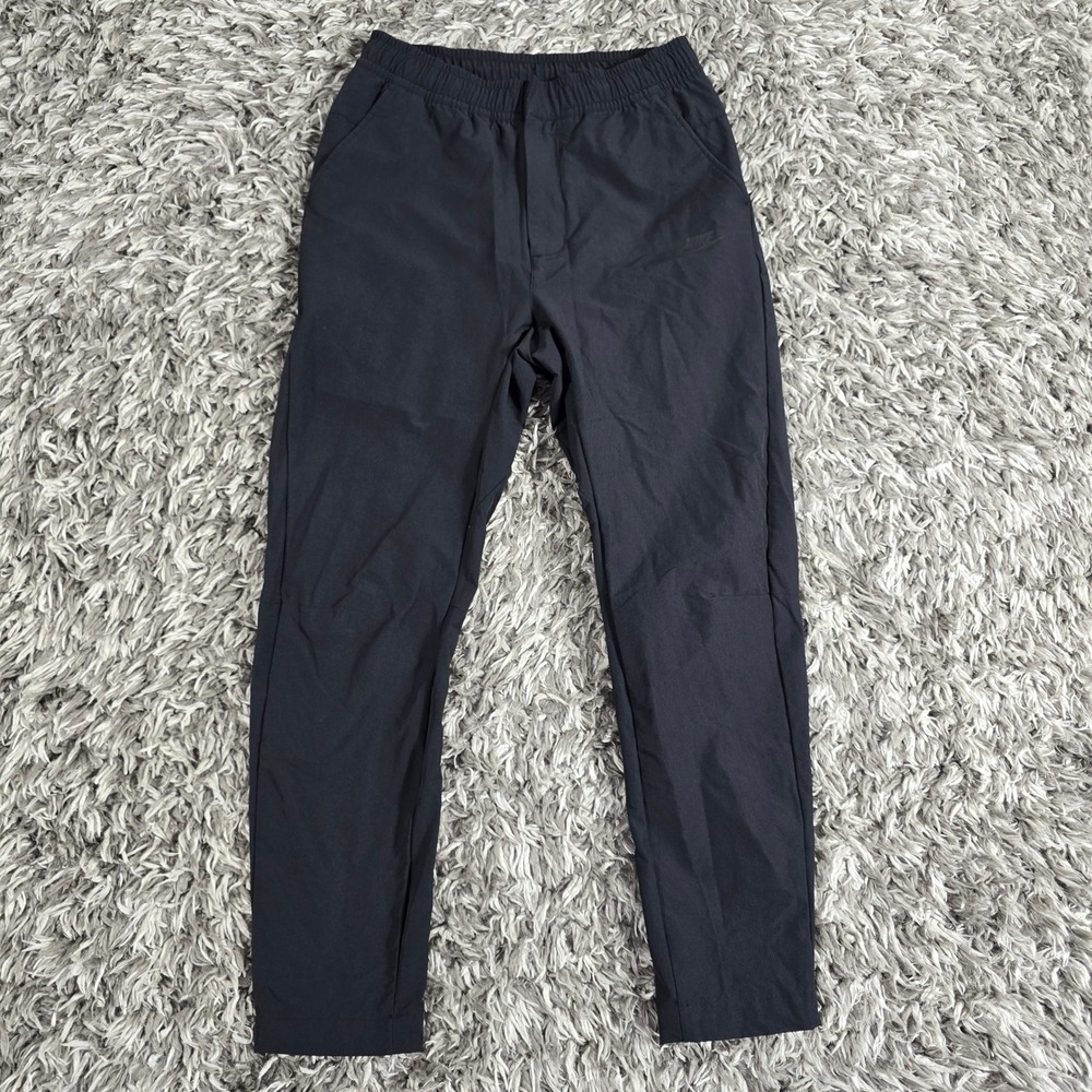 Nike Mens Black Nylon Spandex Tapered Athletic Jogger Pants Size Small 3581